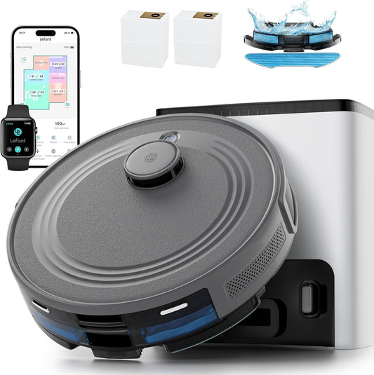 Self-Emptying Robotic Vacuum – Multi-Floor Cleaning, Smart Mapping, & Quiet Operation 🤖✨