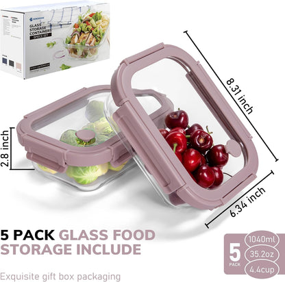 11-Pack Glass Storage Containers – Airtight Lids, Leak-Proof, Perfect for Meal Prep & Organizing 🥗🍲