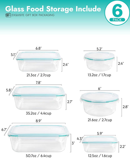 11-Pack Glass Storage Containers – Airtight Lids, Leak-Proof, Perfect for Meal Prep & Organizing 🥗🍲