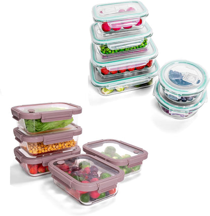 11-Pack Glass Storage Containers – Airtight Lids, Leak-Proof, Perfect for Meal Prep & Organizing 🥗🍲