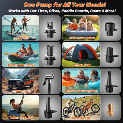 Electric Air Pump Connector – Fast Inflation for Paddleboards, Bikes & More ⛵🚴‍♂️