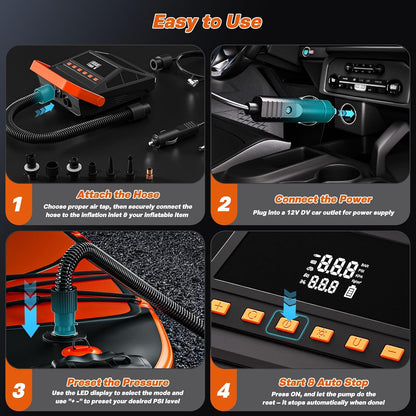Electric Air Pump Connector – Fast Inflation for Paddleboards, Bikes & More ⛵🚴‍♂️