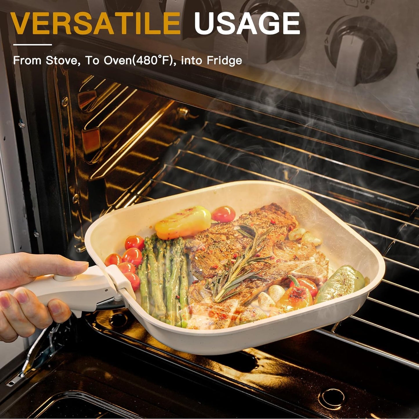 Detachable Induction Nonstick Cookware Set – Stackable, Space-Saving, Easy to Clean 🍳🔥